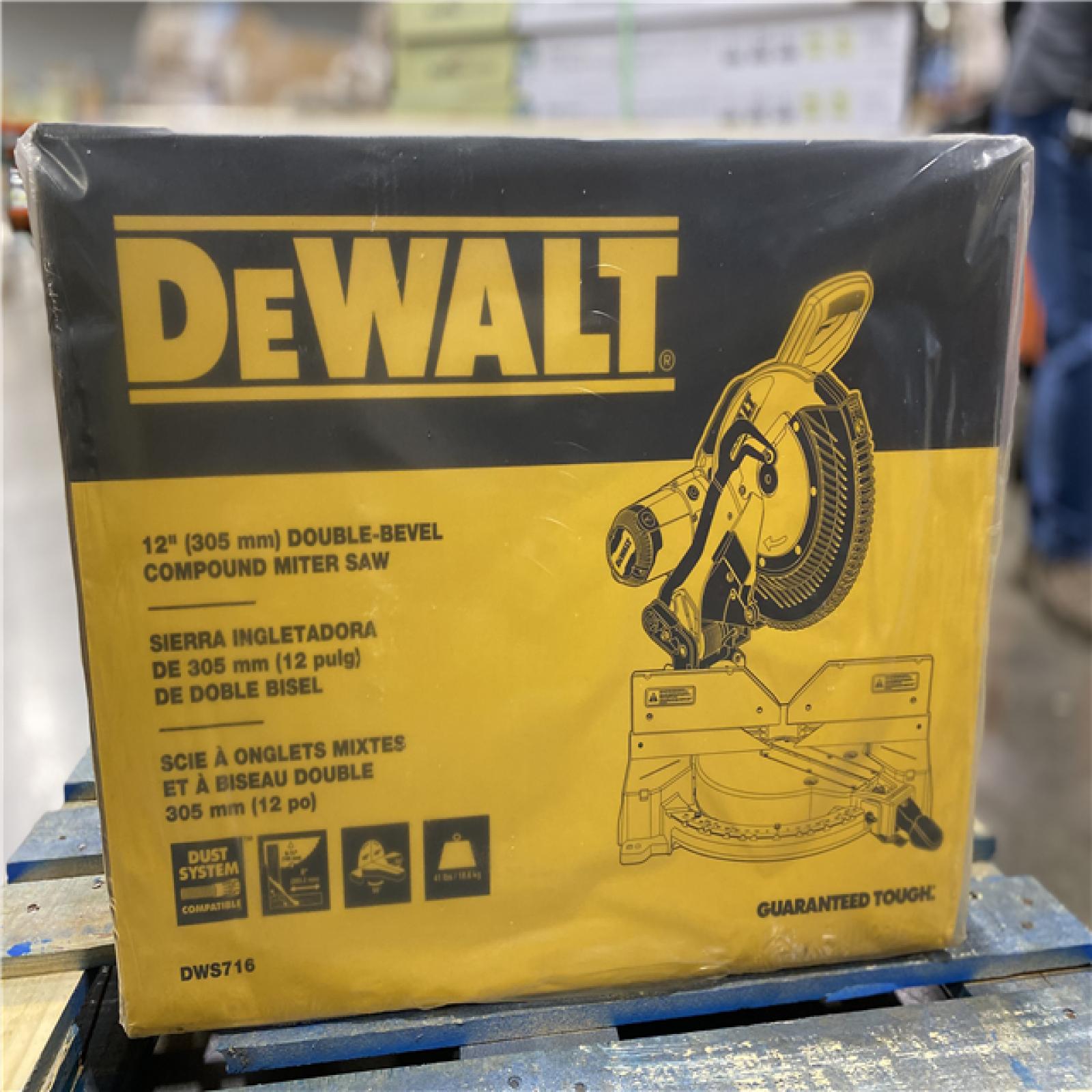 DALLAS LOCATION - DEWALT 15 Amp Corded 12 in. Compound Double Bevel Miter Saw