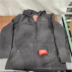 AS-IS Milwaukee M12 Lithium-Ion Cordless Black Heated Jacket Hoodie Kit (X-Large)