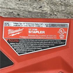 AS-IS Milwaukee Tool M12 3/8  Crown Stapler (Tool Only)