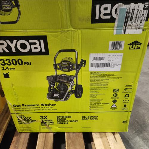 Dallas Location - As-Is RYOBI 3300 PSI 2.5 GPM Cold Water Pressure Washer