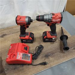 AS-IS Milwaukee M18 FUEL 18V Lithium-Ion Brushless Cordless Hammer Drill and Impact Driver Combo Kit (2-Tool) with 2 Batteries