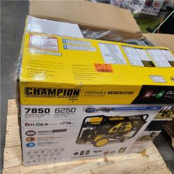 Dallas Location - As-Is  Champion Power Equipment 100592 6250-Watt Gas and Propane Powered Dual-Fuel Portable Generator