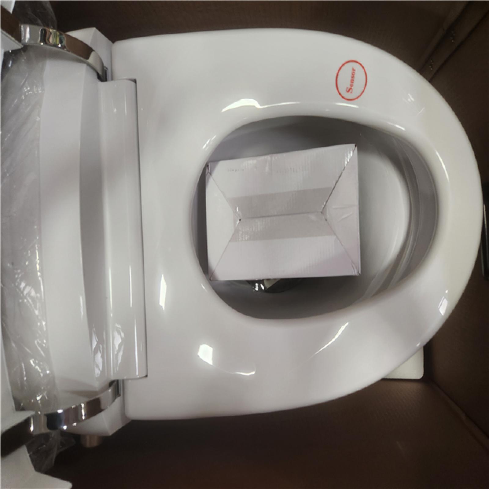 Phoenix Location Hanikes 1-Piece 1/1.27 GPF High Efficiency Dual Flush Elongated Toilet in White with Heated Seat and Slow-Close, Seat Included