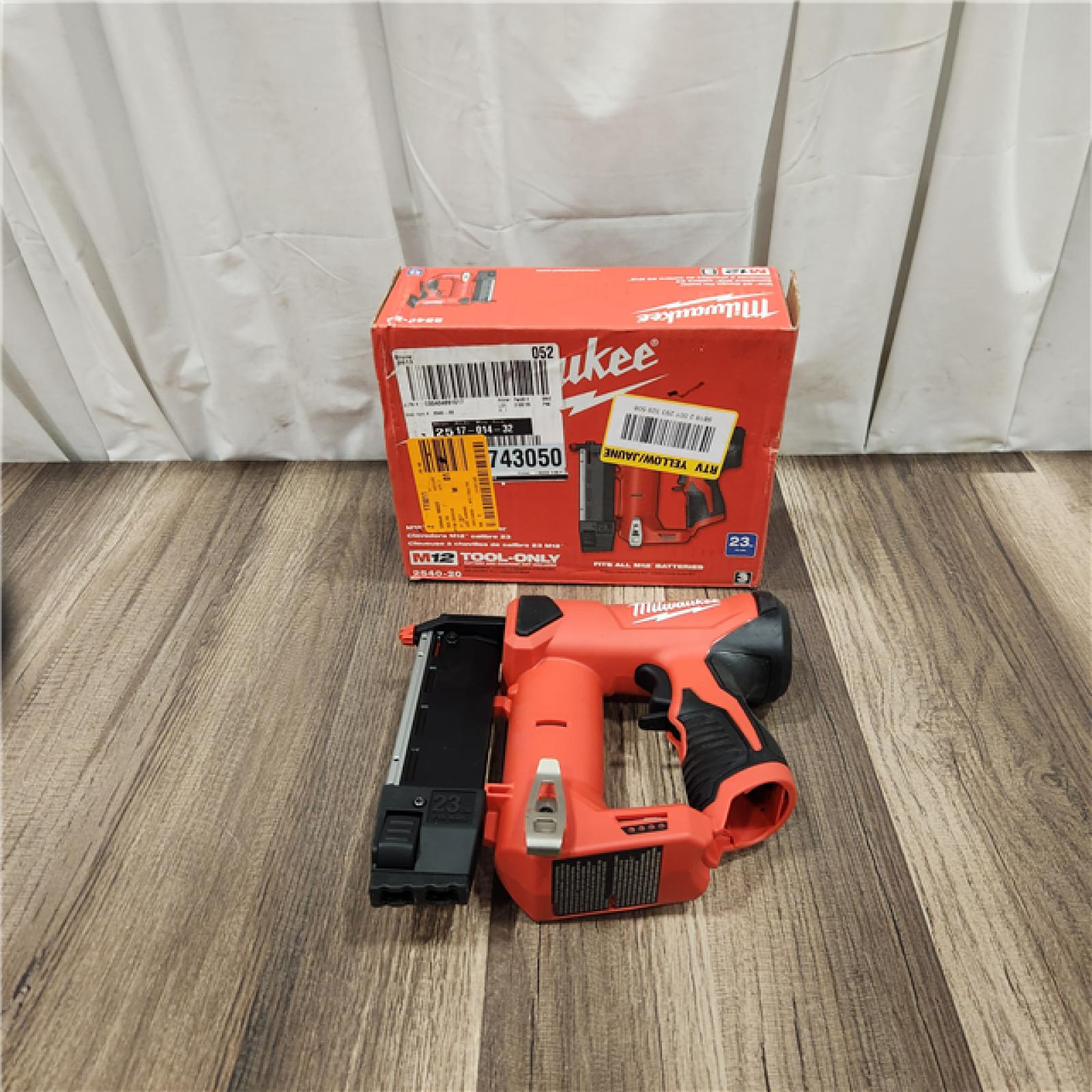 AS IS Milwaukee 2540-20 12V 23 Gauge Cordless Pin Nailer (Tool Only)