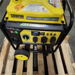 California AS-IS Champion Power Equipment 4250-Watt Recoil Start Duel Fuel Generator