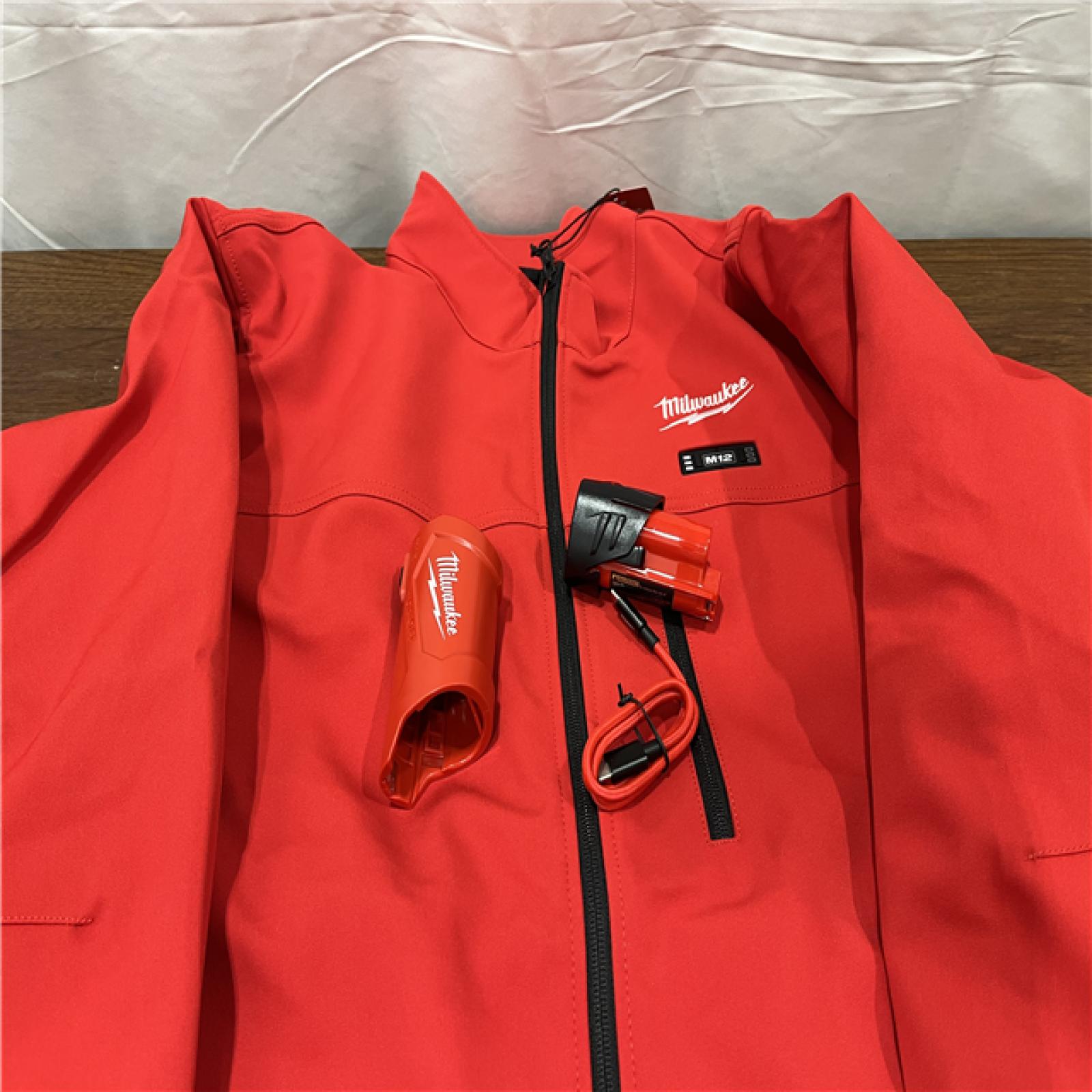 AS-IS Heated Jacket,Men's,Polyester,Red,2XL