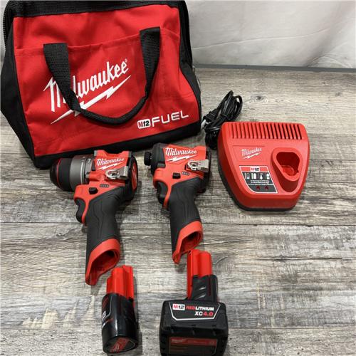 AS-IS Milwaukee 3497-22 12V Brushless Hammer Drill and Impact Driver Combo Kit