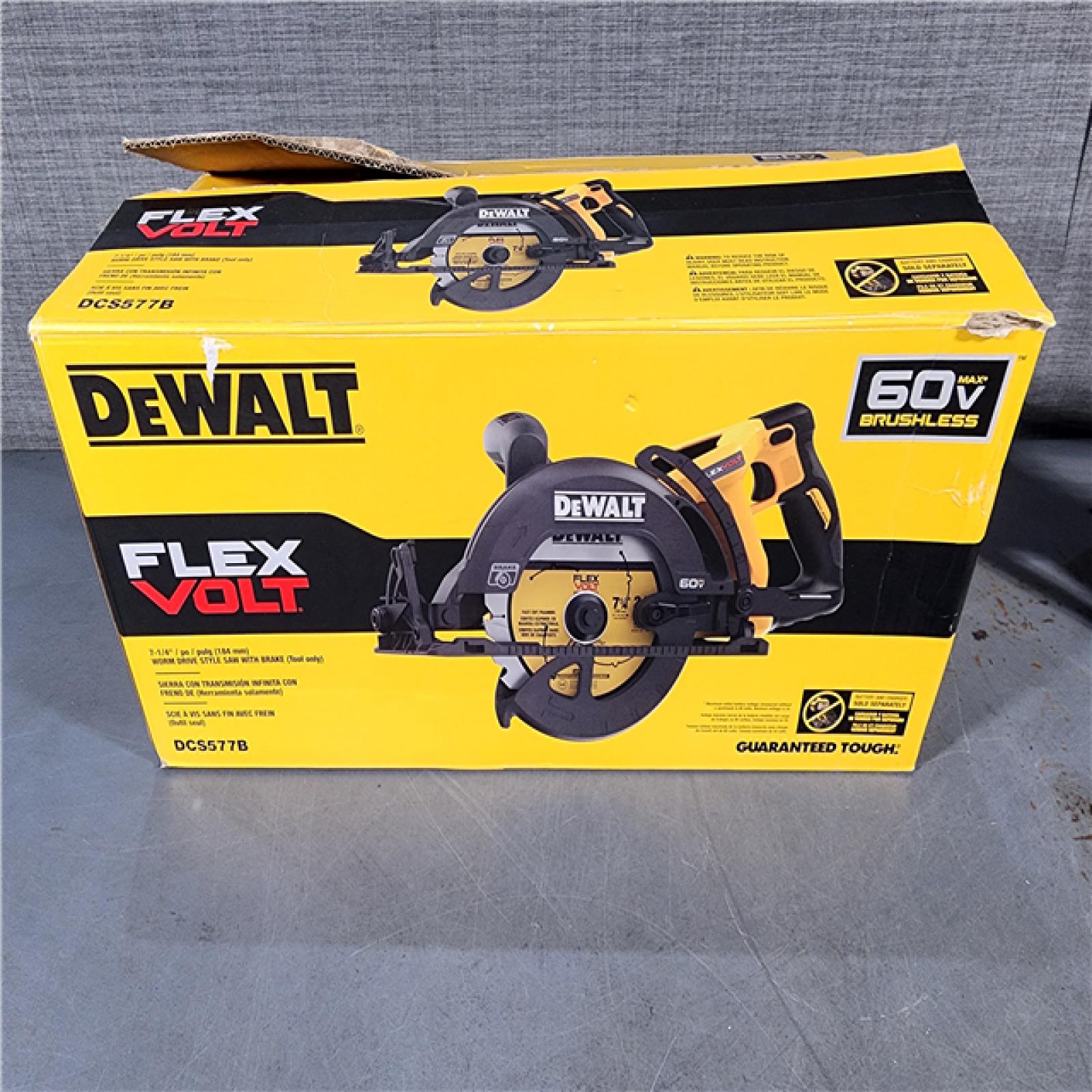 HOUSTON LOCATION - AS-IS DEWALT FLEXVOLT 60V MAX Cordless Brushless 7-1/4 in. Wormdrive Style Circular Saw (Tool Only)