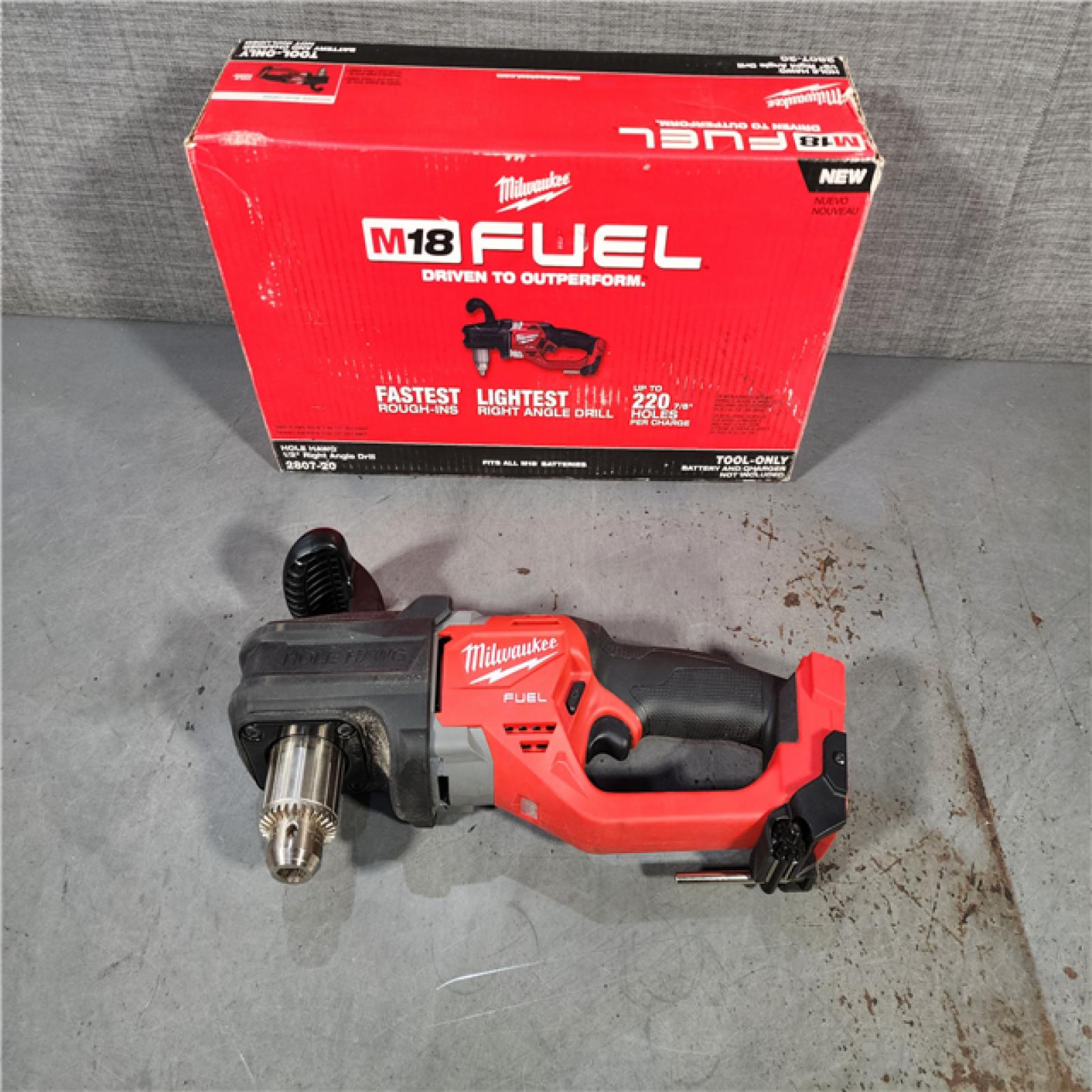 HOUSTON LOCATION - AS-IS Milwaukee M18 FUEL GEN II Brushless Cordless 1/2 in. Hole Hawg Right Angle Drill (Tool-Only)