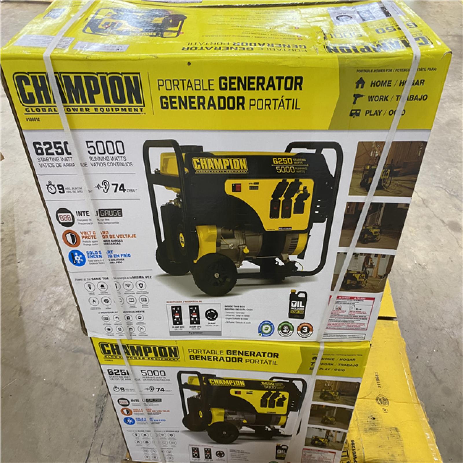 Houston Location AS IS - Champion Generator 6250 Watts