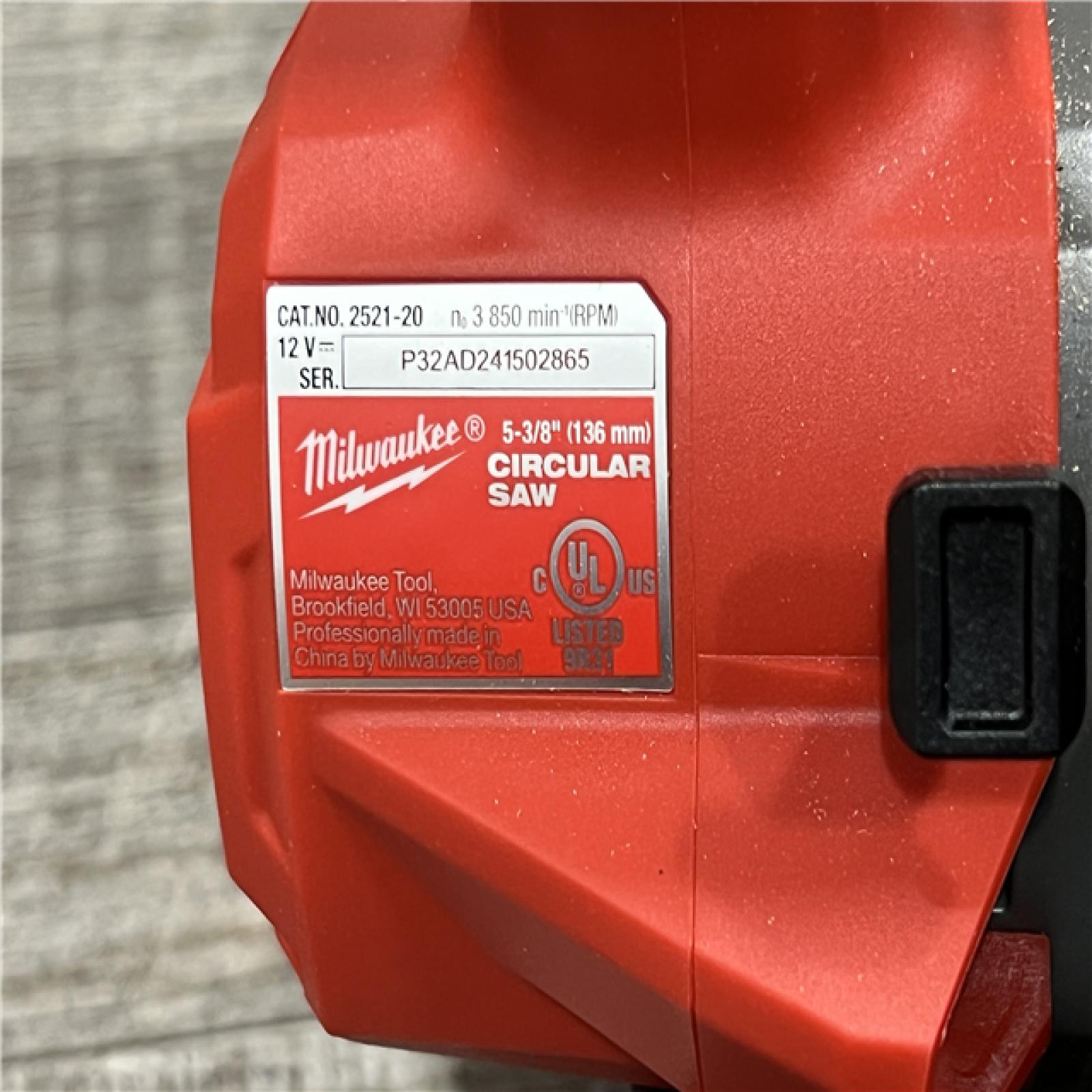 AS-IS MILWAUKEE M12 FUEL 12V Lithium-Ion Brushless 5-3/8 in. Cordless Circular Saw (Tool-Only)