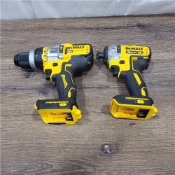 AS-IS 20V MAX Cordless Brushless Hammer Drill/Driver 2 Tool Combo Kit with FLEXVOLT ADVANTAGE