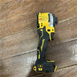 AS-ISDEWALT ATOMIC 20V MAX Lithium-Ion Cordless 1/4 in. Brushless Impact Driver Kit, 5 Ah Battery, Charger, and Bag