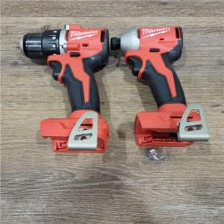 AS-IS M18 18V Lithium-Ion Brushless Cordless Compact Drill/Impact Combo Kit (2-Tool) W/(2) 2.0 Ah Batteries, Charger & Bag