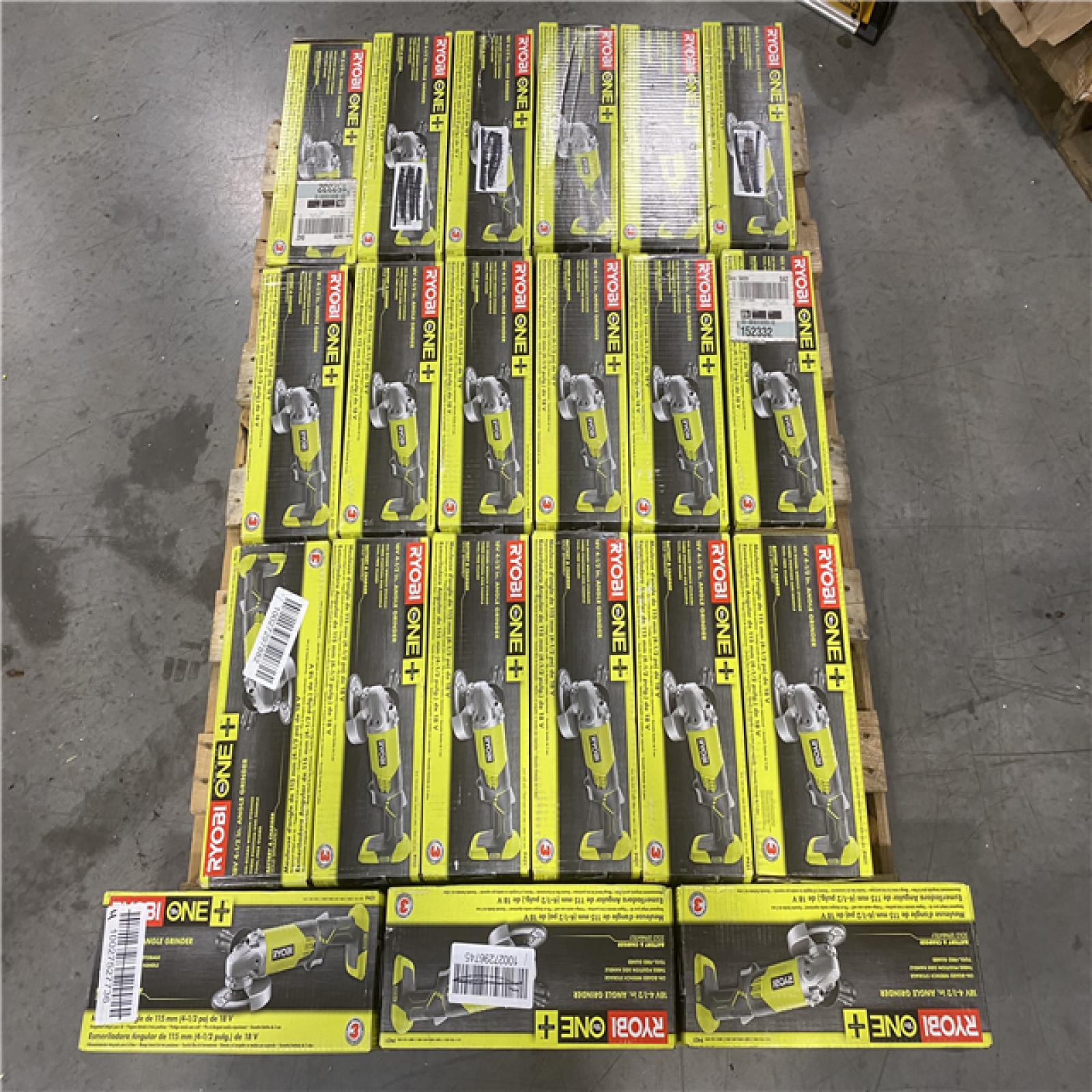 DALLAS LOCATION - RYOBI ONE + ANGELO GRINGER (TOOL ONLY) - PALLET -( 21 UNITS )