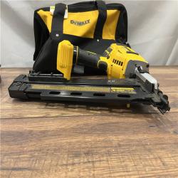 AS-IS DEWALT 20V MAX* 21 Degree Plastic Collated Cordless Framing Nailer with Two 4Ah Lithium Ion Batteries, Charger, and Kit Bag