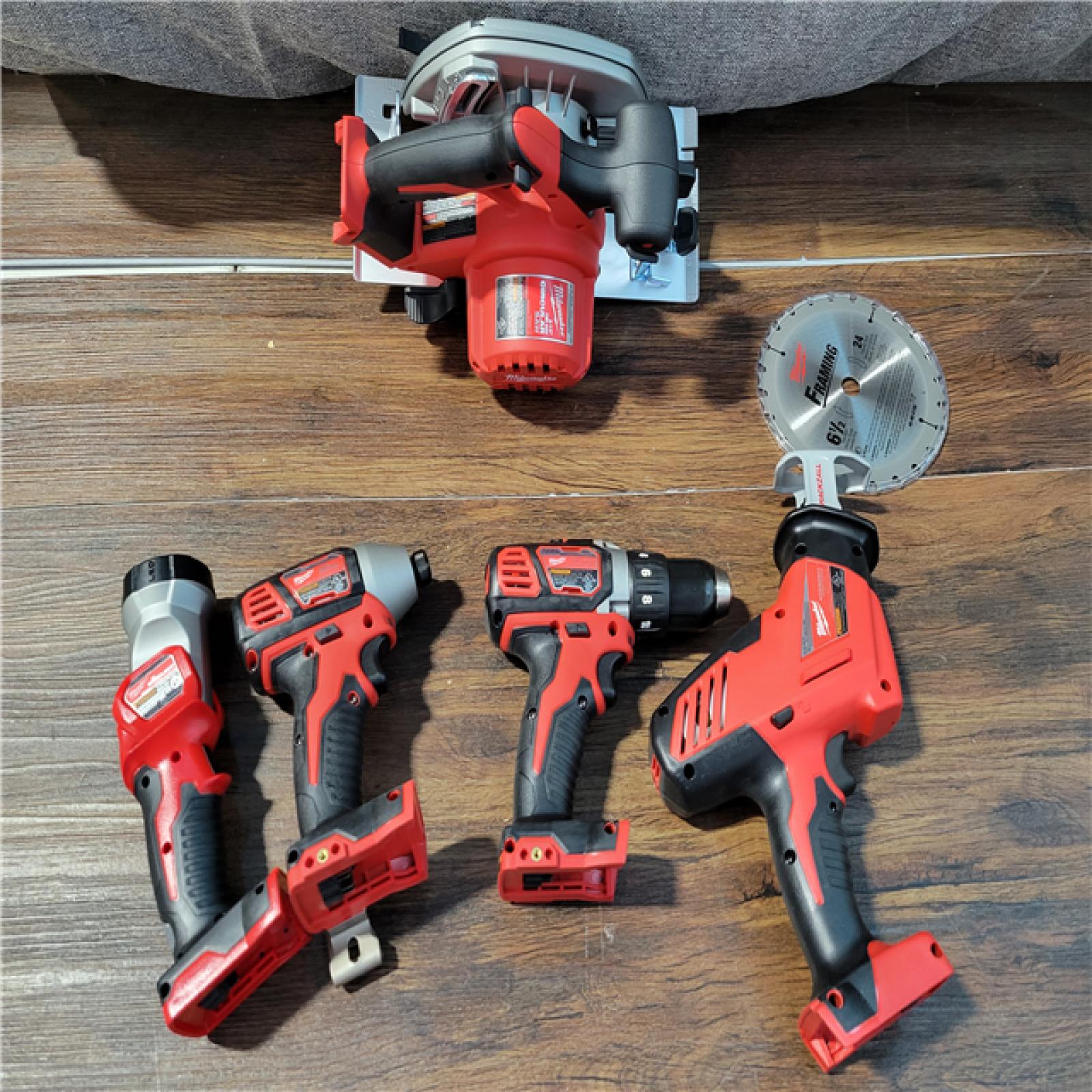 CALIFORNIA NEW MILWAUKEE M18 5-TOOL COMBO KIT (2 BATTERIES, 1 CHARGER, AND BAG INCLUDED)