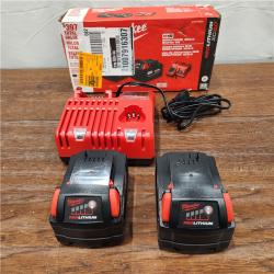 AS-IS Milwaukee M18 18-Volt Lithium-Ion XC Starter Kit with Two 5.0Ah Batteries / Charger (48-59-1852B)