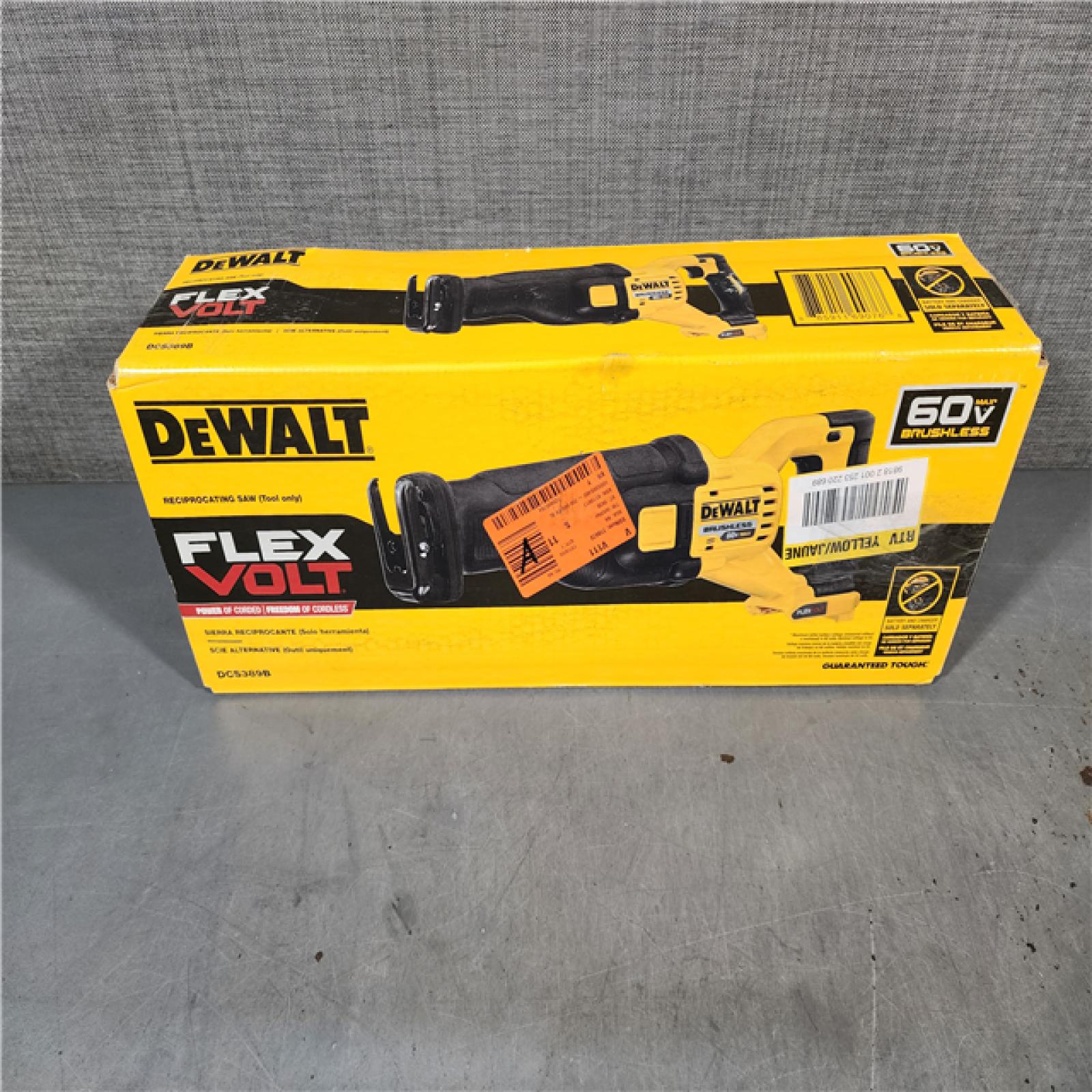 HOUSTON LOCATION - AS-IS DeWalt DCS389B FLEXVOLT 60V MAX Cordless Brushless Reciprocating Saw (Tool-Only)