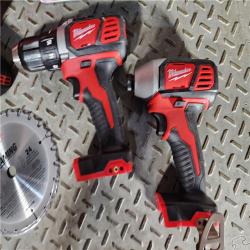 HOUSTON LOCATION - AS-IS (APPEARS LIKE NEW) Milwaukee M18 18-Volt Lithium-Ion Cordless Combo Tool Kit (5-Tool) with (1) 3.0Ah and (1) 1.5Ah Battery, (1) Charger, (1) Tool Bag