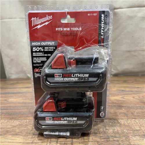 AS-IS Milwaukee M18 18-Volt Lithium-Ion HIGH OUTPUT CP 3.0Ah Battery Pack (2-Pack)