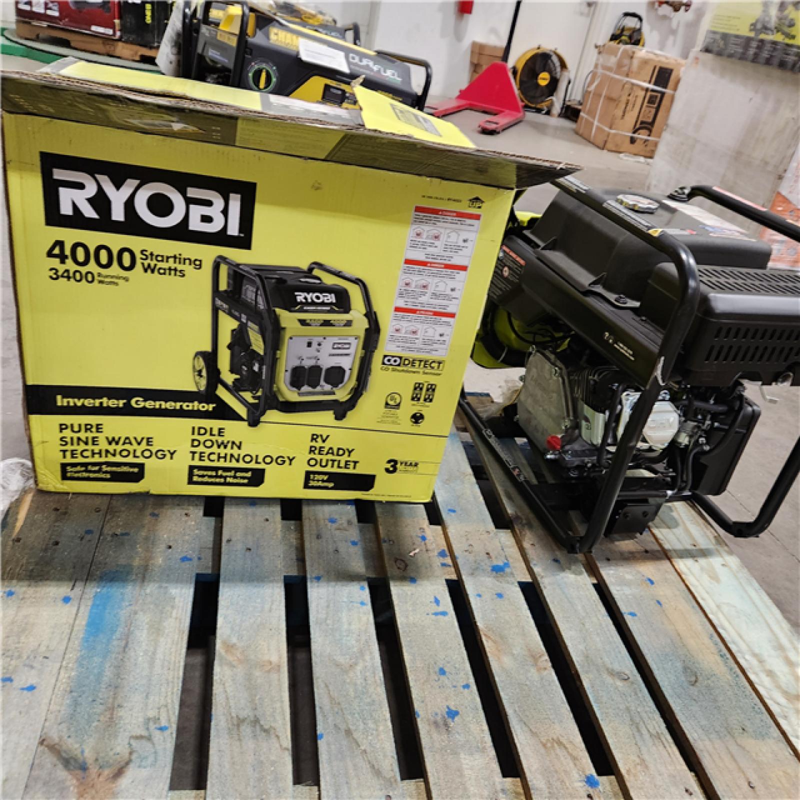 Dallas Location - As-Is RYOBI 4000-Watt Inverter Generator( Lot Of 2)