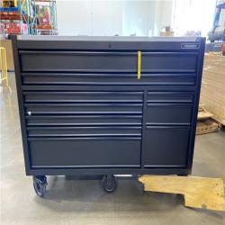 DALLAS LOCATION - Husky Modular Tool Storage 62 in. W X 24 in. D Heavy Duty Matte Black Mobile Workbench Cabinet with Stainless Steel Top