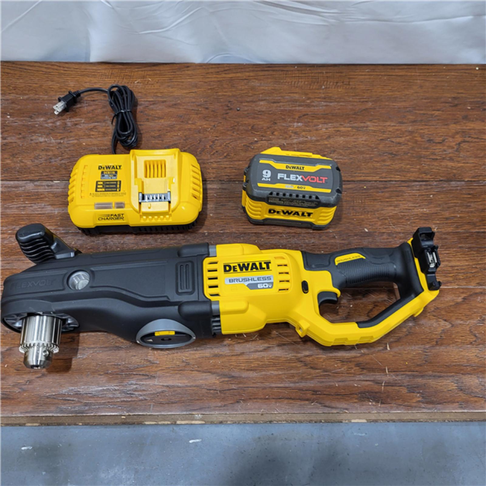 AS-IS DeWalt 60V 1/2  in-Line Handle Cordless Drill