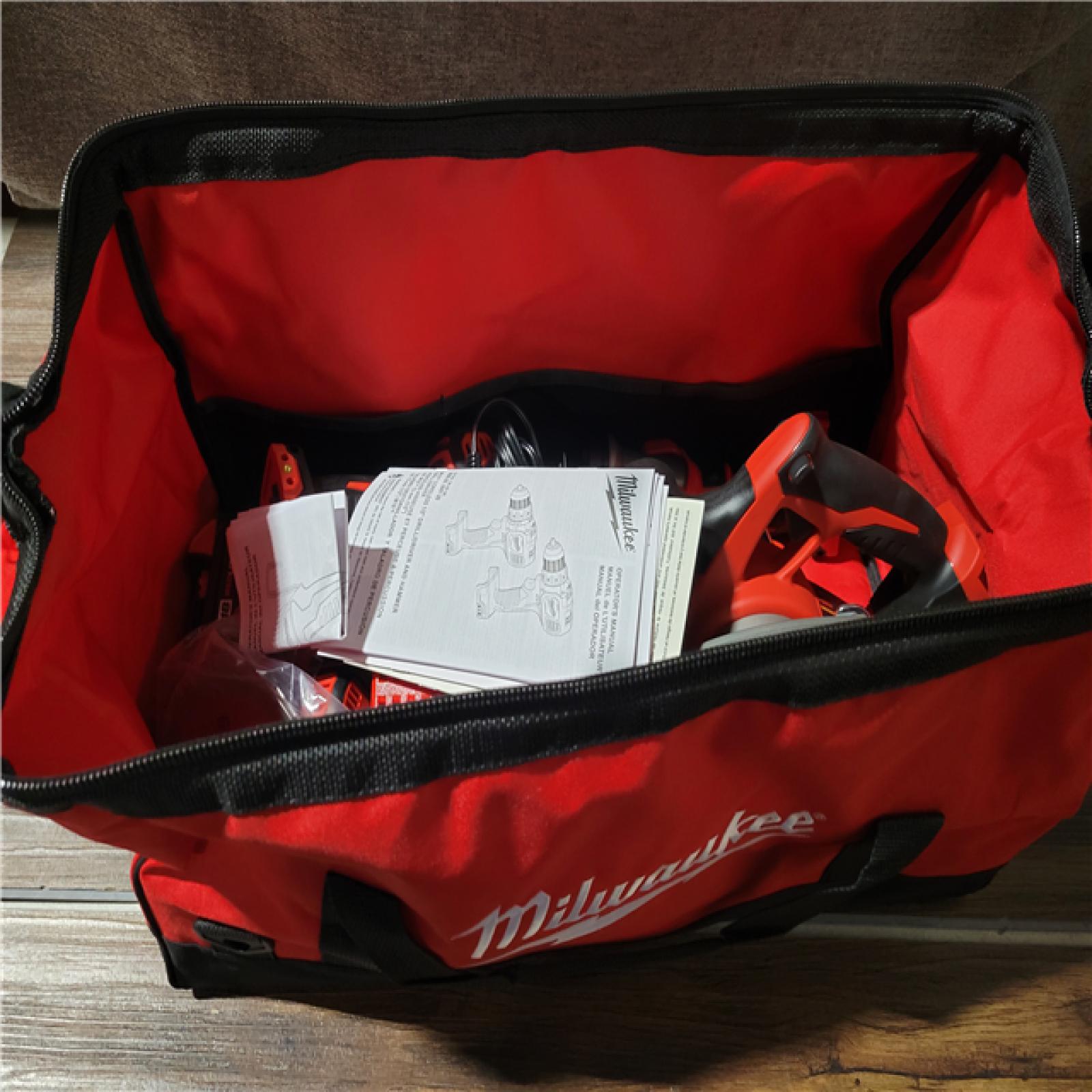 CALIFORNIA NEW MILWAUKEE M18 5-TOOL COMBO KIT (2 BATTERIES, 1 CHARGER, AND BAG INCLUDED)