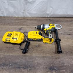 AS-IS DEWALT 20V XR Lithium-Ion Cordless Hammer Drill Kit with 8.0 Ah Battery, Charger and Kit Bag