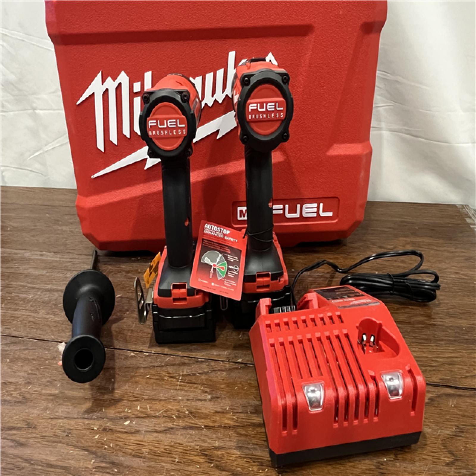 AS-ISMilwaukee M18 FUEL 18V Lithium-Ion Brushless Cordless Hammer Drill and Impact Driver Combo Kit (2-Tool) with 2 Batteries