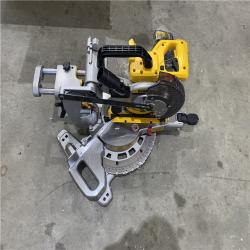 Houston location AS-IS DEWALT 20V MAX Cordless 7-1/4 in. Sliding Miter Saw with (1) 20V Battery 4.0Ah