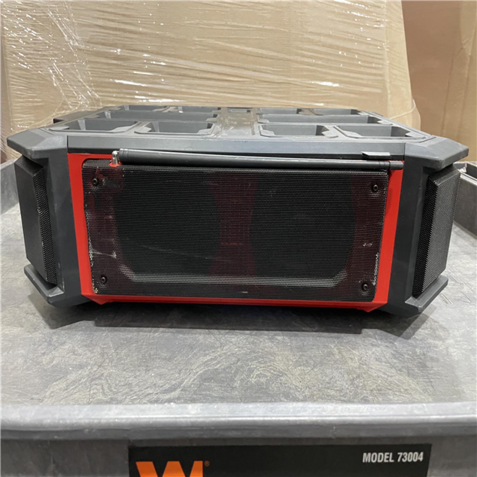 AS-IS Milwaukee M18 Lithium-Ion Cordless PACKOUT Radio/Speaker with Built-in Charger (Tool Only)