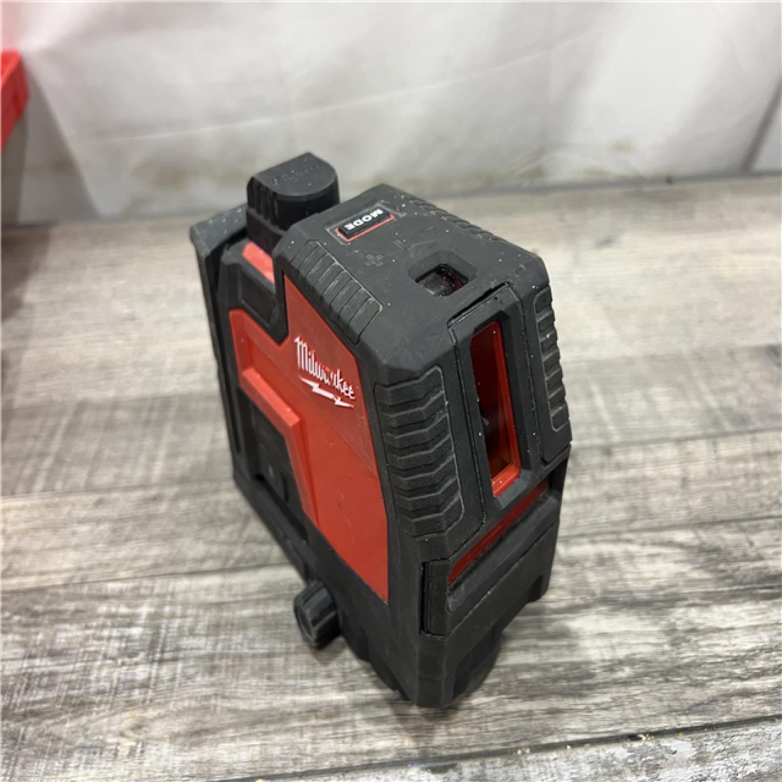 AS-IS MILWAUKEE 100 Ft. REDLITHIUM Lithium-Ion USB Green Rechargeable Cross Line Laser Level with Charger