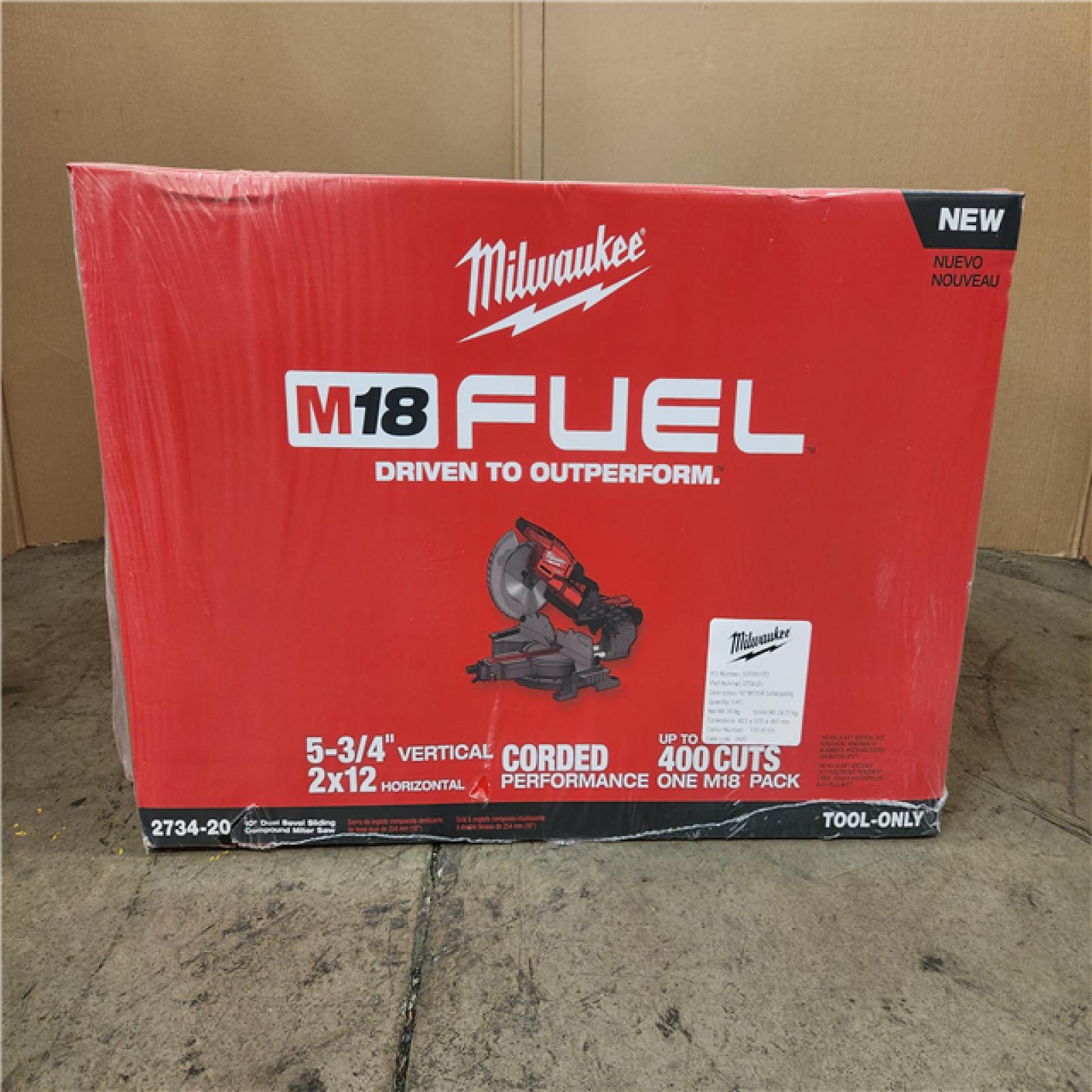 Phoenix Location NEW Sealed Milwaukee M18 FUEL 18V Lithium-Ion Brushless Cordless 10 in. Dual Bevel Sliding Compound Miter Saw (Tool-Only)