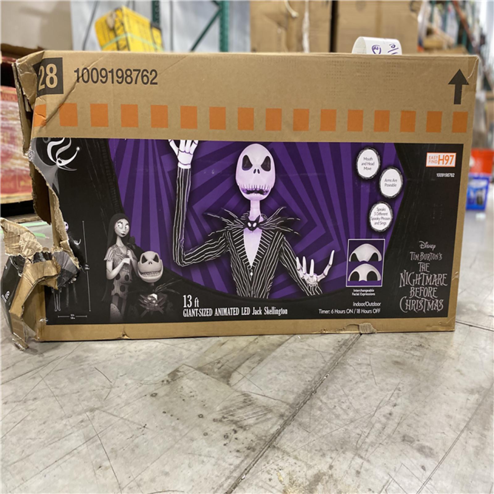 DALLAS LOCATION - Disney 13 ft. Giant-Sized Animated LED Jack Skellington