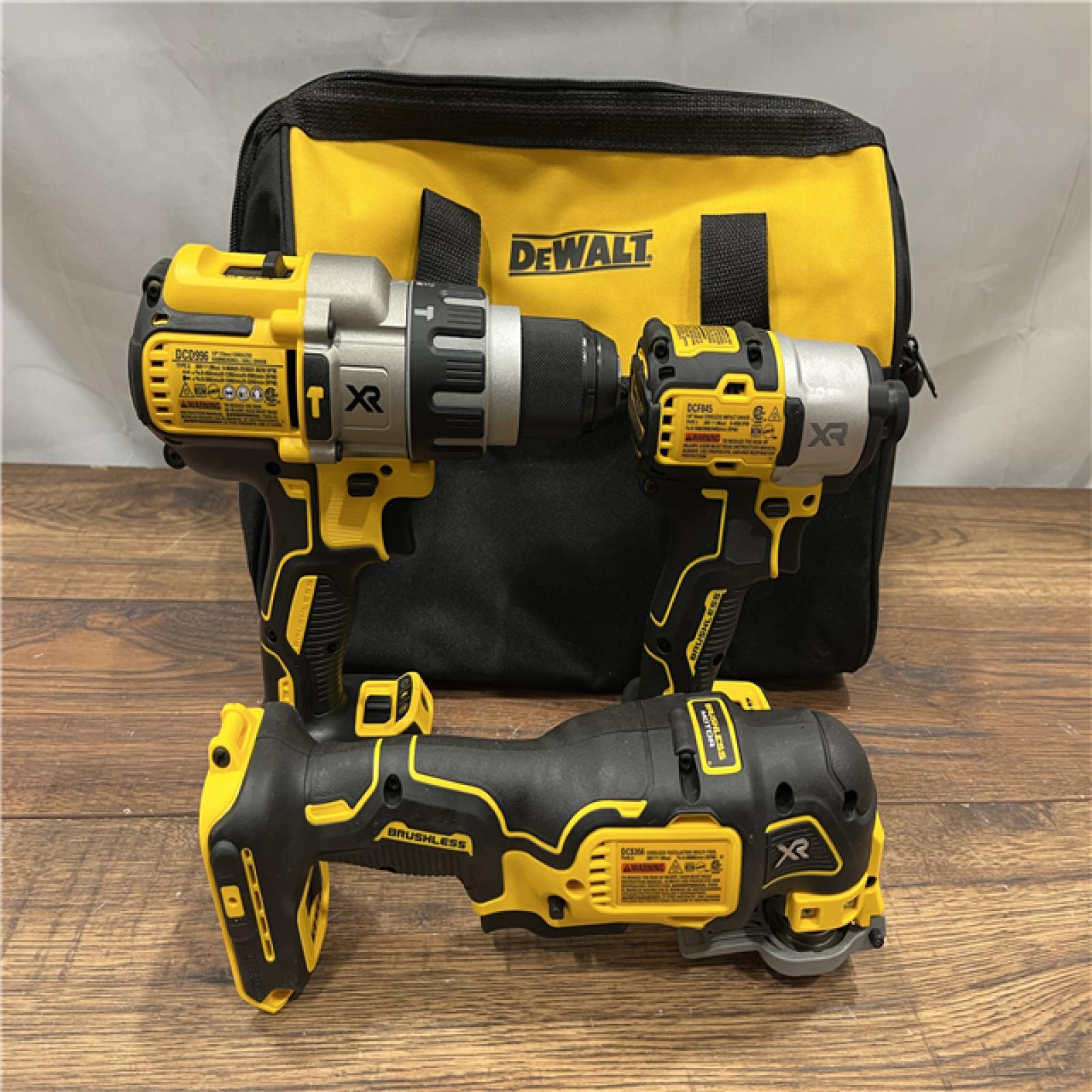 ASIS DEWALT 20-Volt Lithium-Ion Cordless 3-Tool Combo Kit with FLEXVOLT 9 Ah and 20V 6 Ah Batteries and Charger