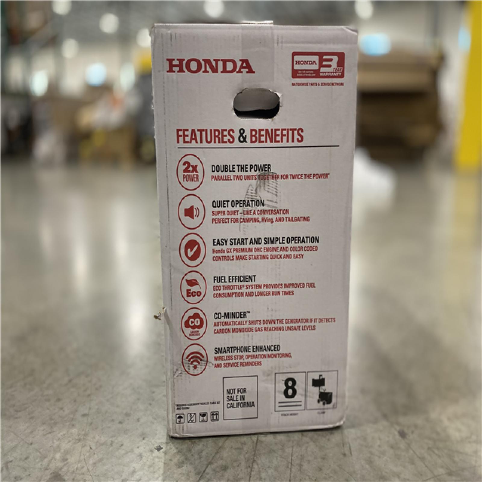 NEW! -Honda 2200-Watt Remote Stop/Recoil Start Super Quiet Bluetooth Companion Inverter Generator with CO Shutdown and 30 Amp Outlet