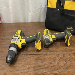 AS-ISDEWALT 20V MAX Cordless Brushless Hammer Drill/Driver 2 Tool Combo Kit with FLEXVOLT ADVANTAGE