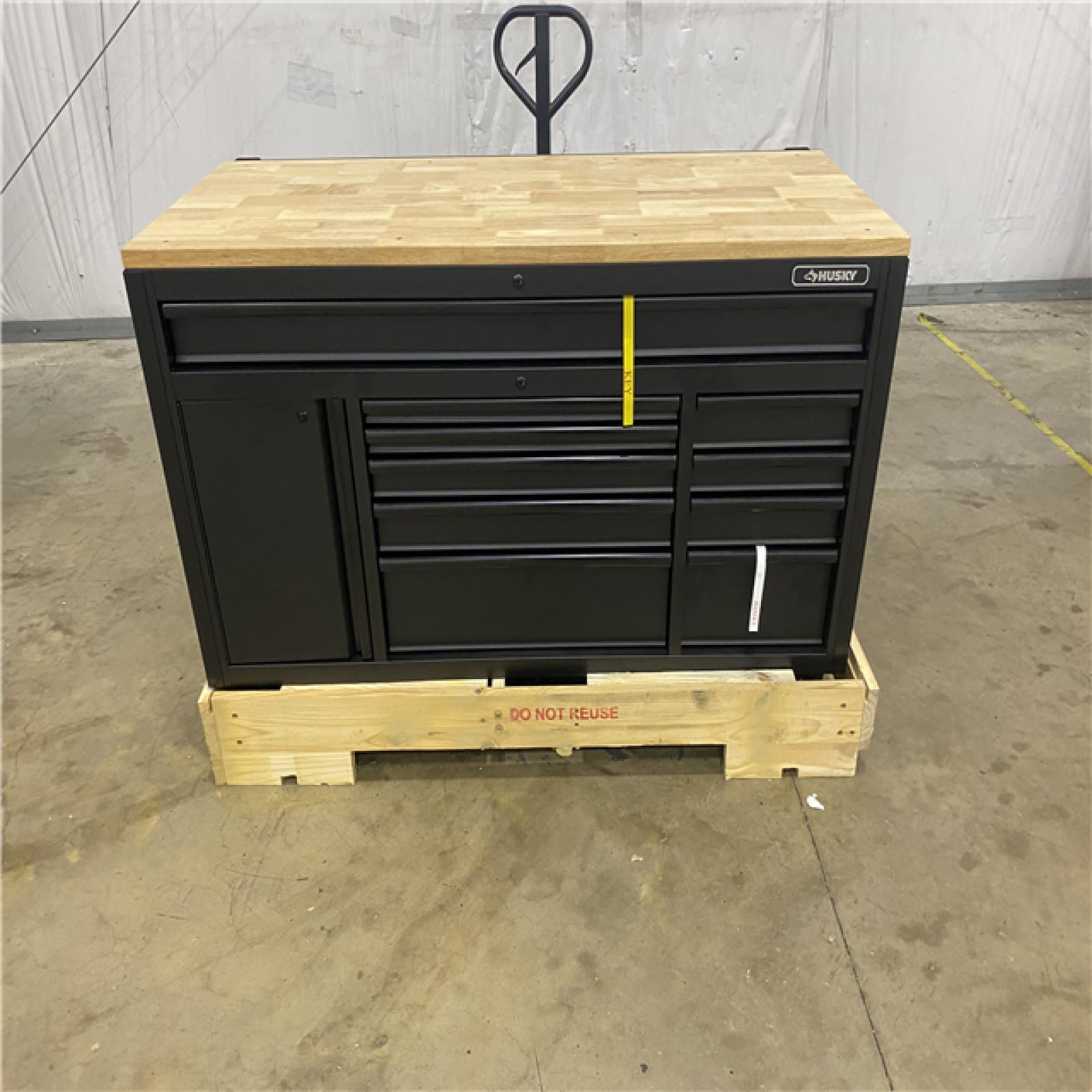 Houston Location - AS-IS Husky 61in 10 Drawer heavy Duty Mobile WorkBench Pallet