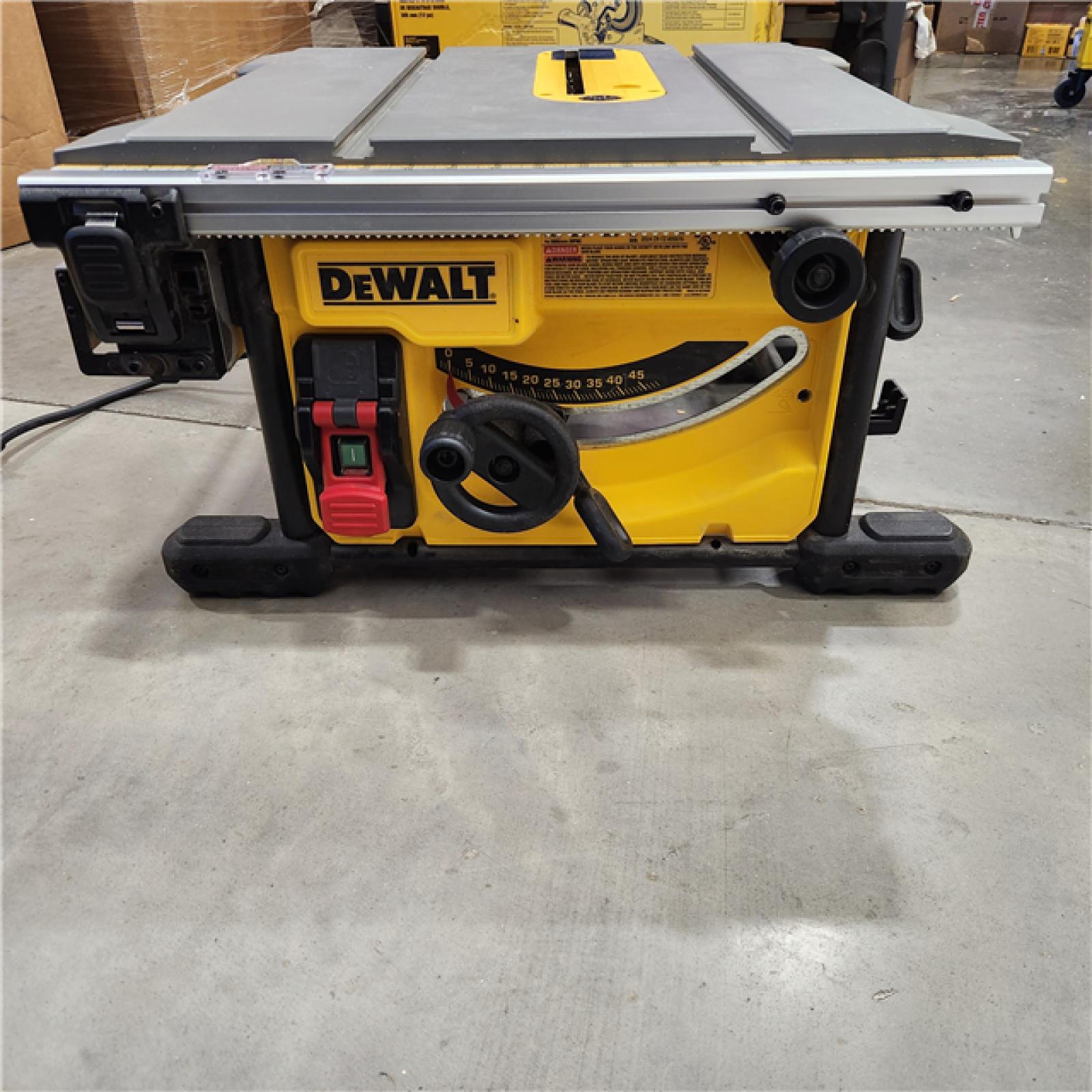 AS-IS DEWALT 15 Amp Corded 8-1/4 in. Compact Portable Jobsite Tablesaw (Stand Not Included)