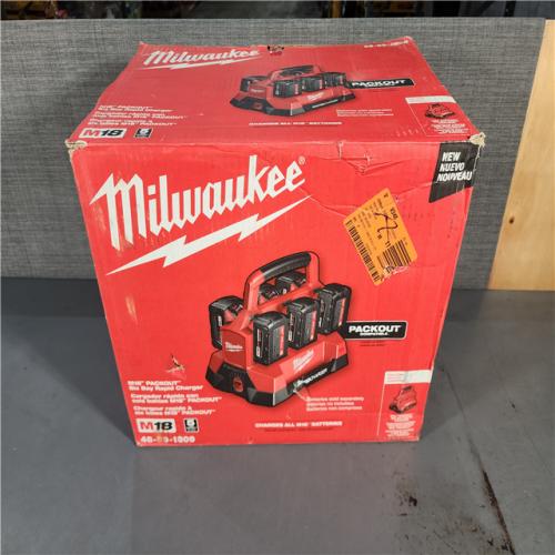 HOUSTON LOCATION - AS-IS Milwaukee M18 Packout Six Bay Rapid Charger