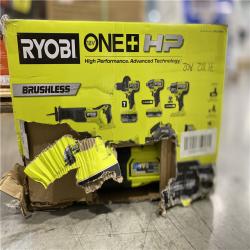 NEW! - RYOBI ONE+ HP 18V Brushless Cordless 8-Tool Combo Kit with 4.0 Ah and 2.0 Ah HIGH PERFORMANCE Batteries, Charger, and Bag