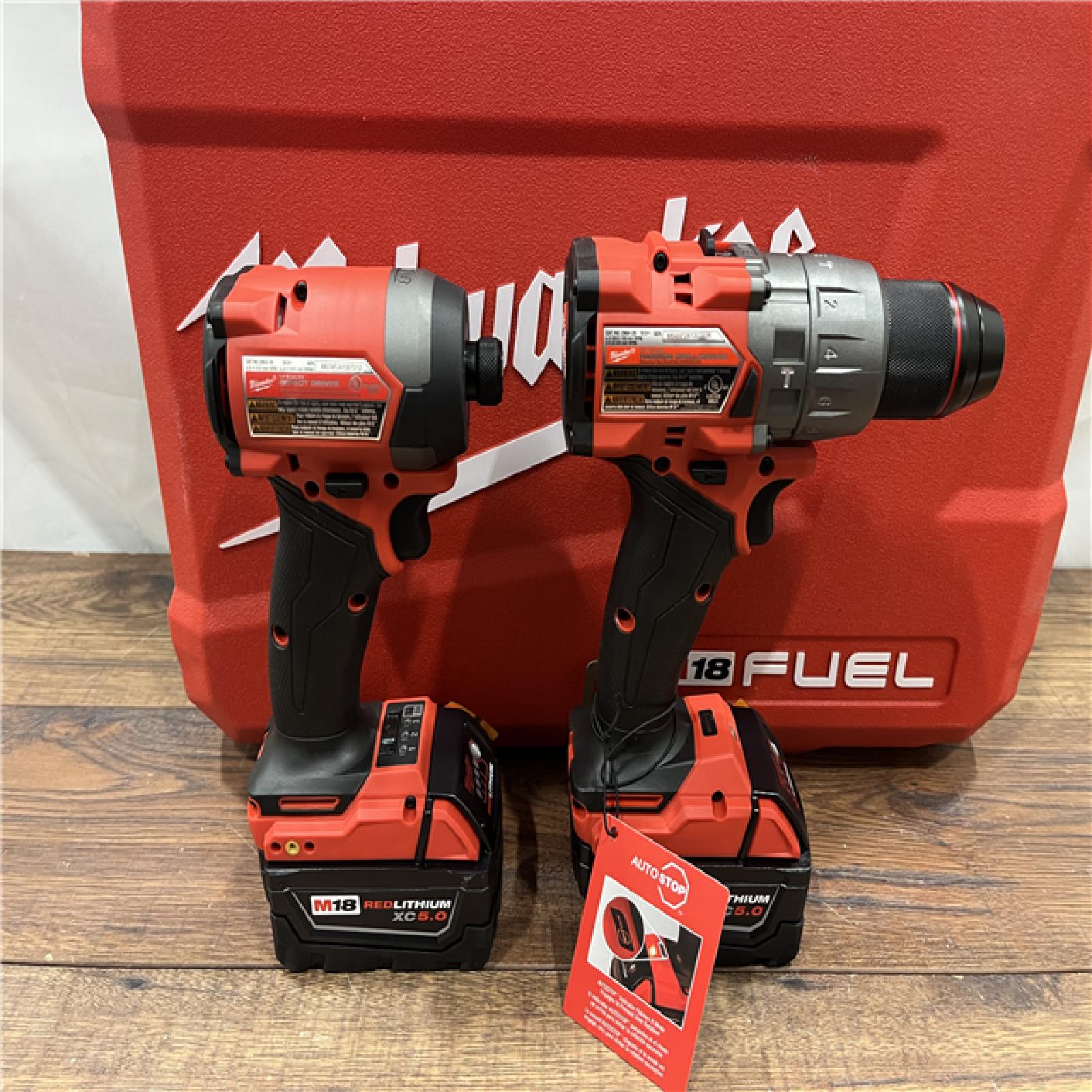 AS IS Milwaukee M18 FUEL 18V Lithium-Ion Brushless Cordless Hammer Drill and Impact Driver Combo Kit (2-Tool) with 2 Batteries