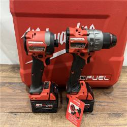 AS IS Milwaukee M18 FUEL 18V Lithium-Ion Brushless Cordless Hammer Drill and Impact Driver Combo Kit (2-Tool) with 2 Batteries