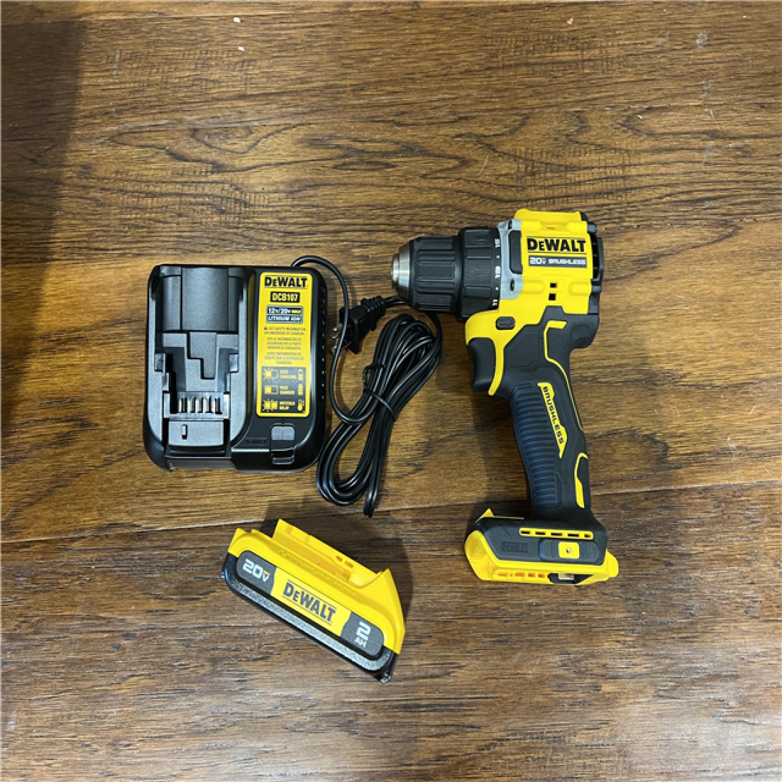 AS-IS DEWALT ATOMIC 20-Volt Lithium-Ion Cordless Compact 1/2 in. Drill/Driver Kit with 2.0Ah Battery, Charger and Bag