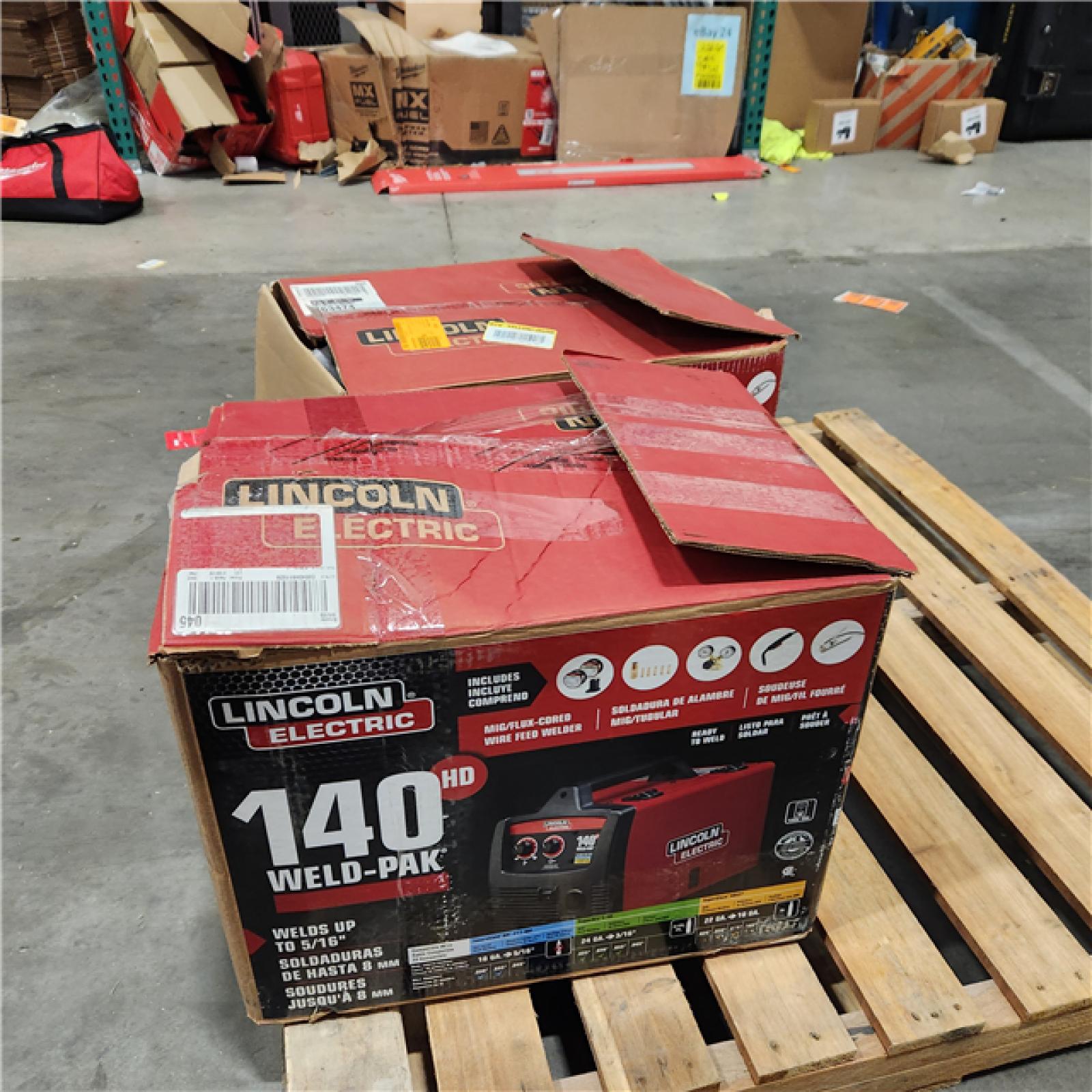 Dallas Location - As-Is Lincoln Electric Weld Pak 140 HD Wire-Feed Welder (Lot Of 2)