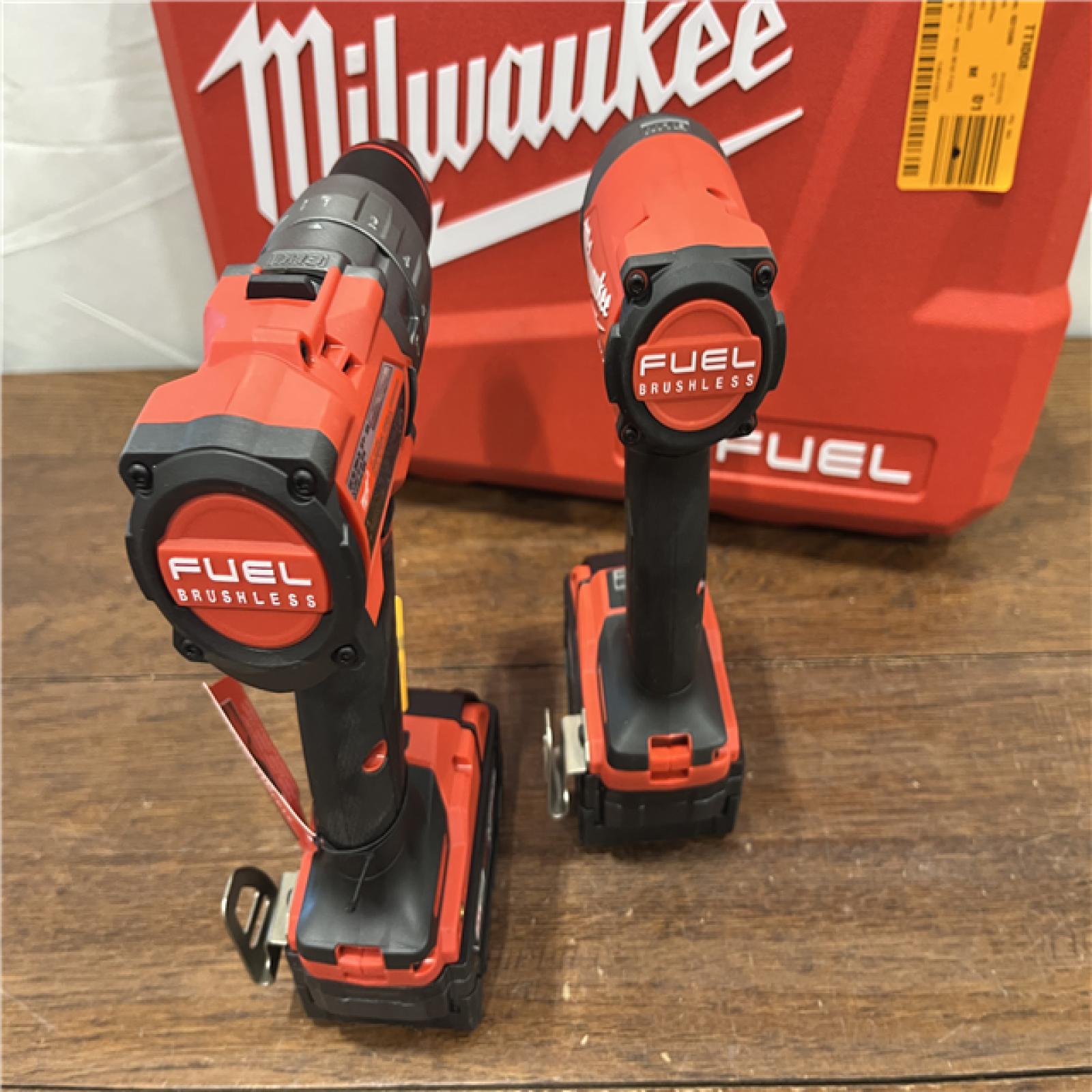 AS-IS Milwaukee M18 FUEL 18V Lithium-Ion Brushless Cordless Hammer Drill and Impact Driver Combo Kit (2-Tool) with 2 Batteries