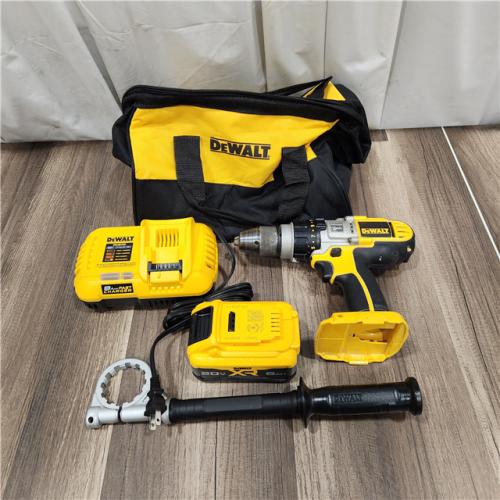 AS IS DEWALT 20V XR Lithium-Ion Cordless Hammer Drill Kit with 8.0 Ah Battery, Charger and Kit Bag