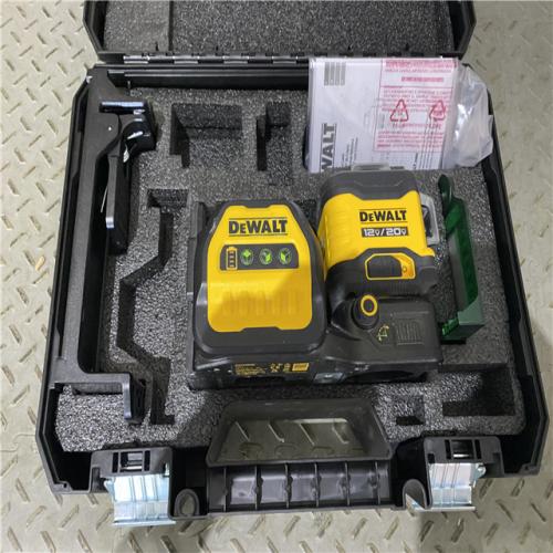 Houston location AS-IS DEWALT DCLE34030G 20V MAX XR Lithium-Ion Cordless 3X 360 Green Beam Line Laser (Tool Only)